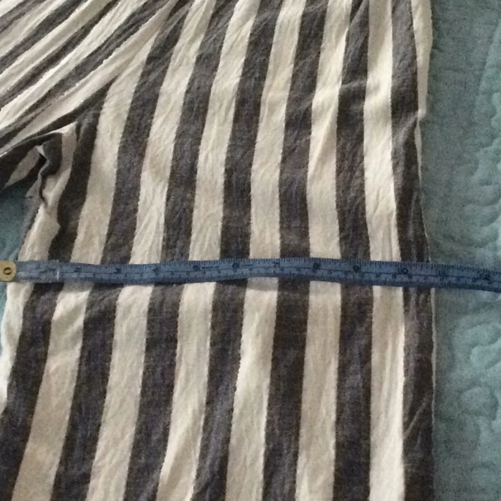 ICHI Jumpsuit Gray White Gold Stripes Size Medium 38